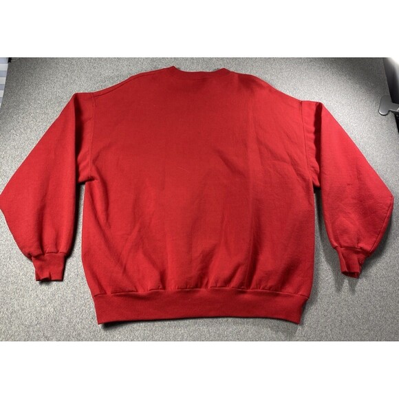 Vintage 90s Holiday Christmas JERZEES embroidered Sweatshirt Size 2X - Picture 4 of 4